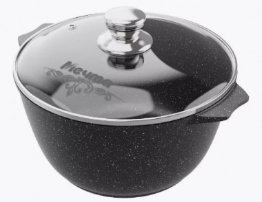 Кастрюля  1.0л. Гранит black — Posudio