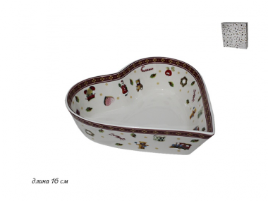 Блюдо НОВЫЙ ГОД в под.уп.(х36) Фарфор 105-603 — Posudio