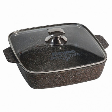 Жаровня квадратная 24*24 см.Premiym Mokko — Posudio