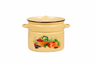 Кастрюля 9л цил.  Урожай крем. — Posudio