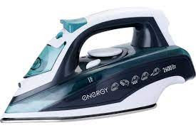 Утюг Energy EN-347 бело-серый  (2600Вт, пар, спрей, пар.удар, самооч., подошва тефлон) — Posudio