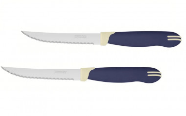 Набор ножей д/мяса 2шт 12,5см Мультиколор син.бел. TR &mdash; Posudio