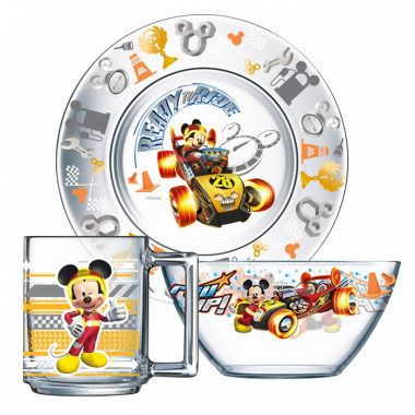 Набор для завтрака 3 предмета МИККИ ГОНЩИК — Posudio