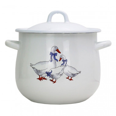 Кастрюля груш.4,5л. "ГУСИ" 18см. &mdash; Posudio