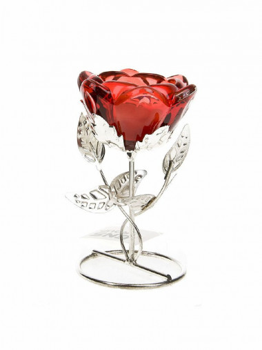 Подсвечник декор для 1 свечи Красный цветок — Posudio