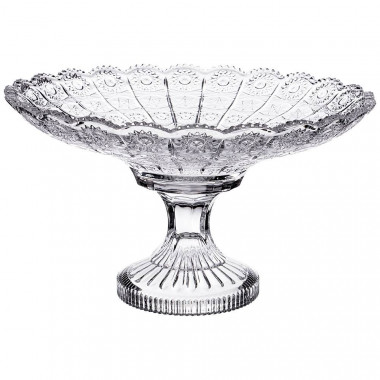 Фруктовница на ножке 27*27*16см MUZA CRYSTAL — Posudio