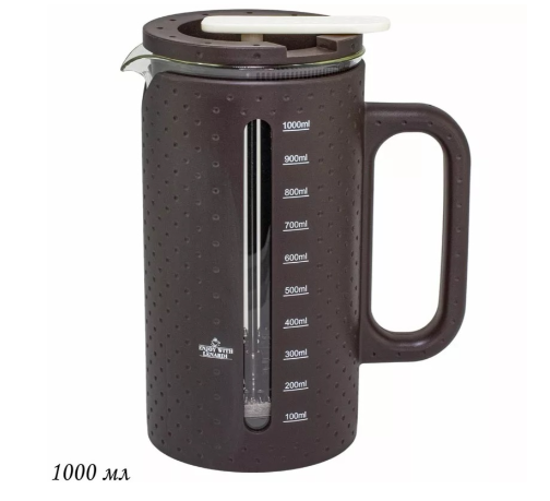 Френч-пресс 1000мл. в под.уп.(х12)Стекло 139-007 фото 1 &mdash; Posudio