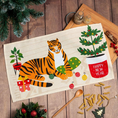 Полотенце Доляна&quot;В ожидании веселья&quot; 35*60см.(100%хл.) — Posudio