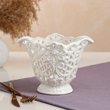 Конфетница "ТЮЛЬПАН" белая &mdash; Posudio