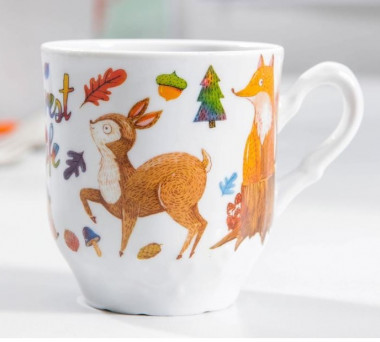 Кружка школьная  250см. "Лесная жизнь" &mdash; Posudio