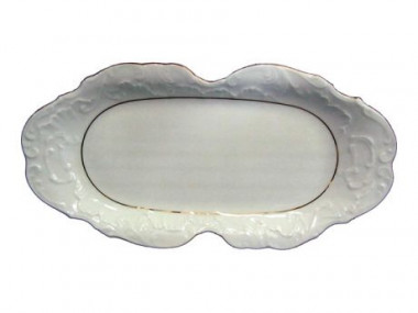 Блюдо прямоугольное 36см Cmielow Рококо Золотая отводка Рококо-11 — Posudio