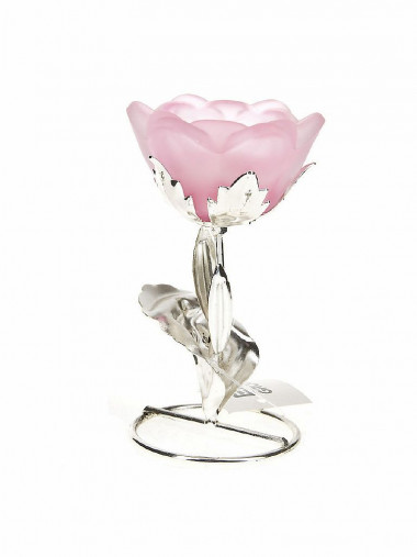 Подсвечник декор для 1 свечи Розовый цветок — Posudio