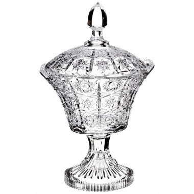Конфетница на ножке 17*17*29см MUZA CRYSTAL &mdash; Posudio