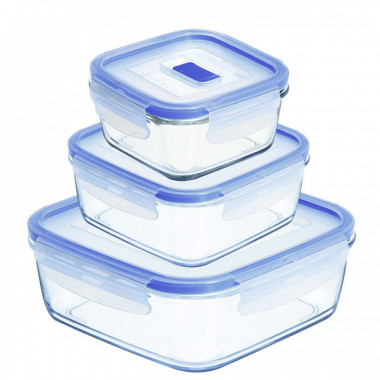 Набор контейнеров PYREBOX ACTIVE 3шт. квадратных — Posudio