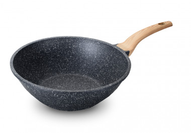 Сковорода Вок 30х10см, индукция, литой алюм., глубокой дно LARA GRANIT ROME LR01-74-30 &mdash; Posudio