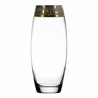 Ваза &quot;Флора&quot; с рис. &quot;Русский узор&quot; (Гусь Хрусталь) GE09-3966 — Posudio