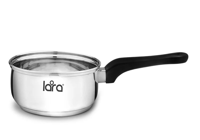Сотейник нерж 16х7,5см, 1,5л, индук дно, (LARA Promo) фото 1 — Posudio