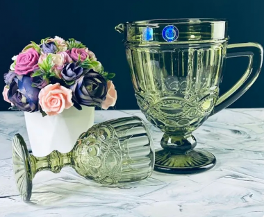 Набор графин и 6 бокалов 250 мл в под.уп.(х4) Зеленый 588-435 — Posudio