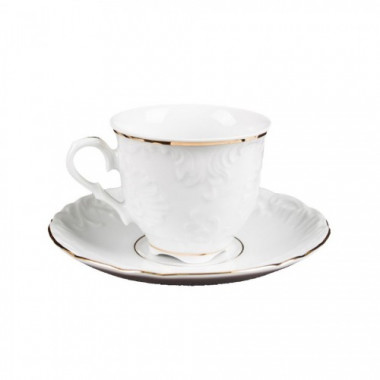 Кофейная пара 100мл Cmielow Рококо Золотая отводка Рококо-28 — Posudio