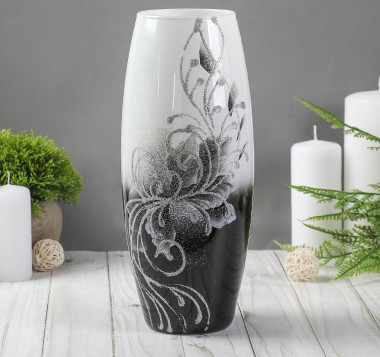 Ваза &quot;Чёрно-белое настроение&quot; 7,5х11х26 см — Posudio