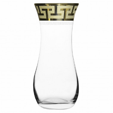 Ваза &quot;Флора&quot; с рис. &quot;Греческий узор&quot; (Гусь Хрусталь) GE03-3737НГ — Posudio