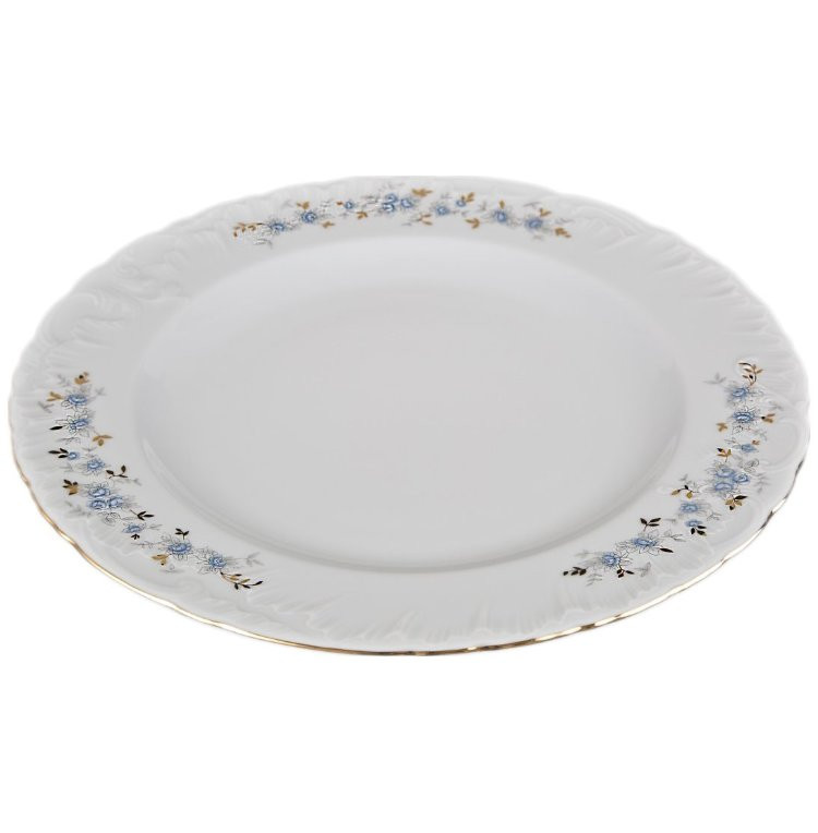 Блюдо круглое 32см Cmielow Rococo голубой цветок 0032290 9706 фото 1 — Posudio