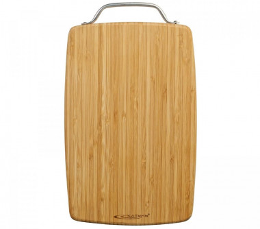 Доска раздел бамбук 280*180*18мм №1 с метал. ручк. &mdash; Posudio