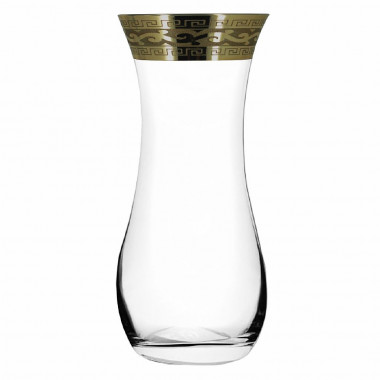 Ваза &quot;Флора&quot; с рис. &quot;Версаче&quot; (Гусь Хрусталь) GE08-3737 — Posudio