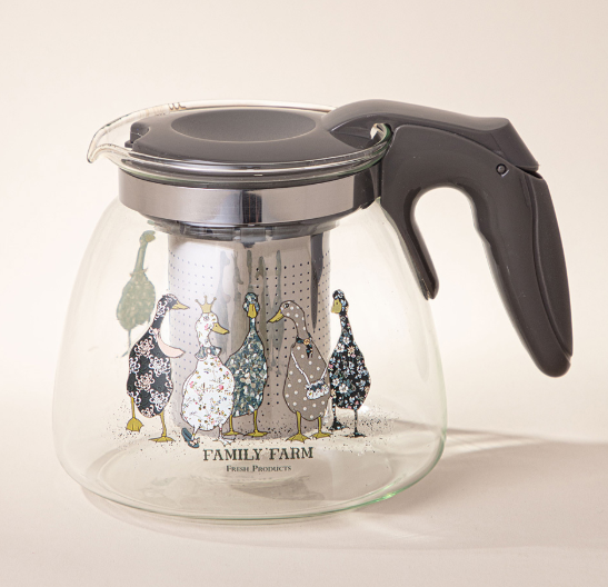 ЗАВАРОЧНЫЙ ЧАЙНИК AGNESS С ФИЛЬТРОМ "FAMILY FARM"  900 МЛ. 885-106 фото 1 &mdash; Posudio