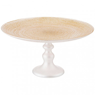 Тортовница  на ножке "INSPIRATION GOLD" 28см. &mdash; Posudio