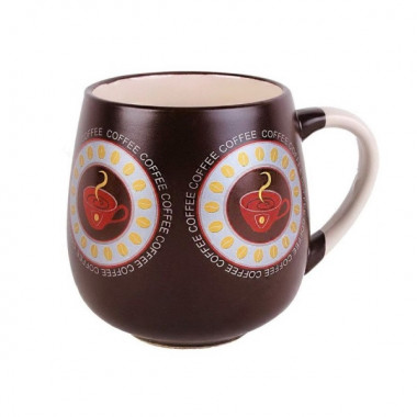 Кружка керамическая бочонок кофе 500мл. — Posudio