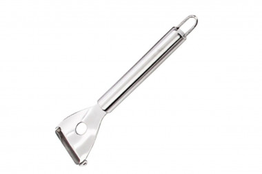 Овощечистка из нержавеющей стали  с горизонтальным лезвием, NIMBUS, 17,5*5,5 см, овал ручка/подвес &mdash; Posudio