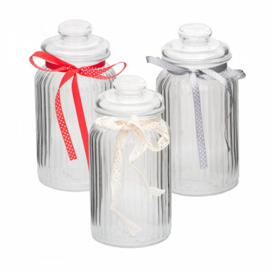 Банка стекл. с крыш. FLEUR 1л &mdash; Posudio