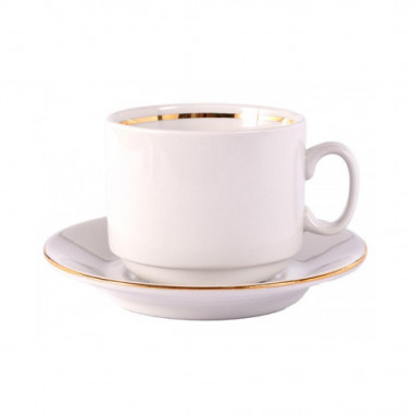 Чайная пара 280см. "Капучино" без декора ф.779 &mdash; Posudio