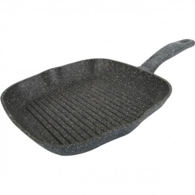 Сковорода гриль 26см серый Мрамор (ДЕКО), ГРМВ-26 — Posudio