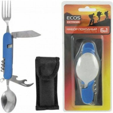 Набор походный 6 в 1 ECOS TS-34 синий &mdash; Posudio