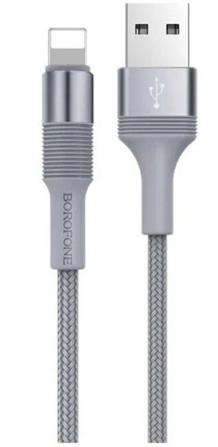 Дата-Кабель BROFONE BX21 Lightning Серый &mdash; Posudio