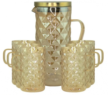 Набор графин 1300мл и 6 стаканов в под.уп.(х8) 160-253 — Posudio