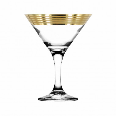 Набор 6 бокалов для мартини с рис &quot;Иллюзия&quot; (Гусь Хрустальный) EAV65-410 — Posudio