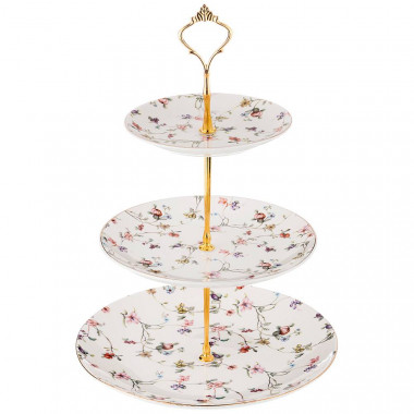 Фруктовница 3-хьярусная&quot;Вайлд&quot;15/20/25см. — Posudio