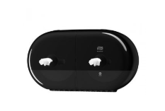 Tork Т2 SmartOne Диспенсер двойной для туалетной бумаги в мини-рулонах черный &mdash; Posudio