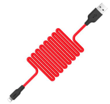 Дата-Кабель HOCO Черно Красный &mdash; Posudio