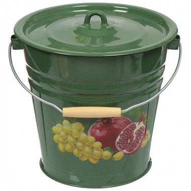 Ведро с крышкой 12л. декор &mdash; Posudio