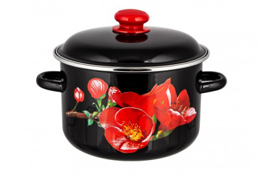 Кастрюля эмаль цил. Apple 4.0л — Posudio