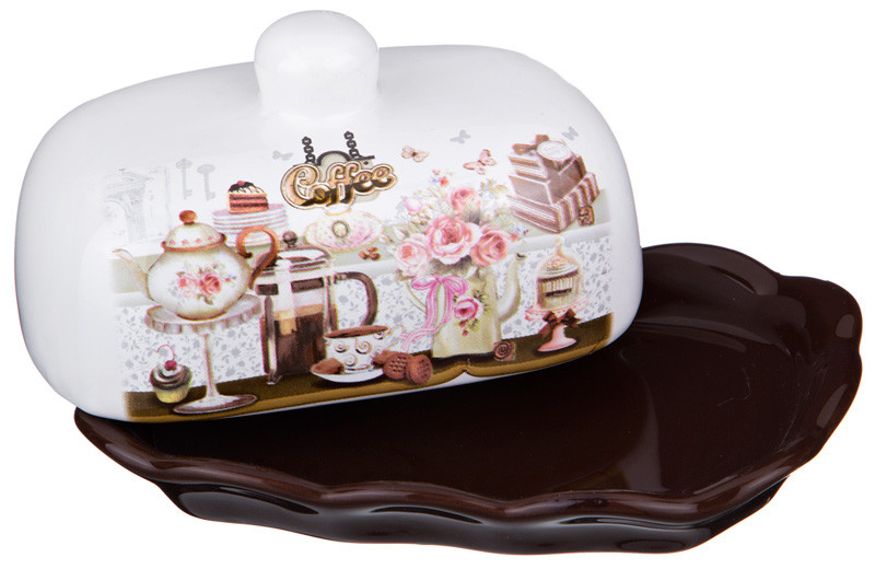 Масленка  COFFEE 17*12*8см. фото 1 — Posudio
