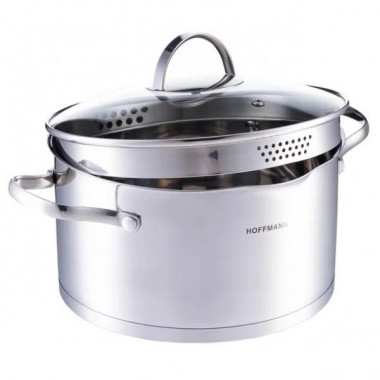 HM 5618 Кастрюля со сливом, нерж. сталь, 2,6л.(18см.) — Posudio