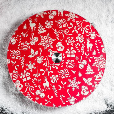 Подставка для торта вращающаяся Доляна «Новый год», d=32 см — Posudio