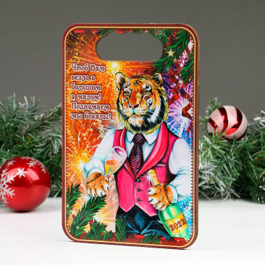 Доска разделочная &quot;Год Тигра. Вам везло в большом и малом &quot; дерево — Posudio