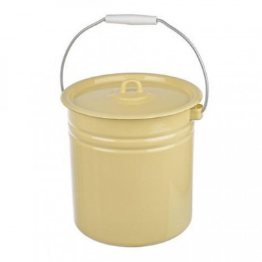 Ведро цельнотянутое с крышкой 12л. палевое &mdash; Posudio