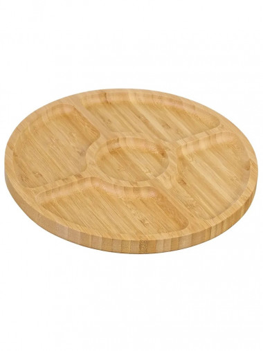 Менажница 5-и секц 28*2см бамбук &mdash; Posudio